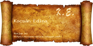 Kocsán Edina névjegykártya